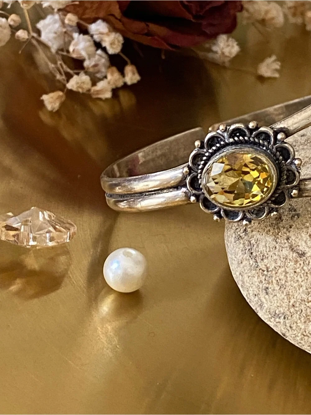 Citrine Hand Crafted Bangle